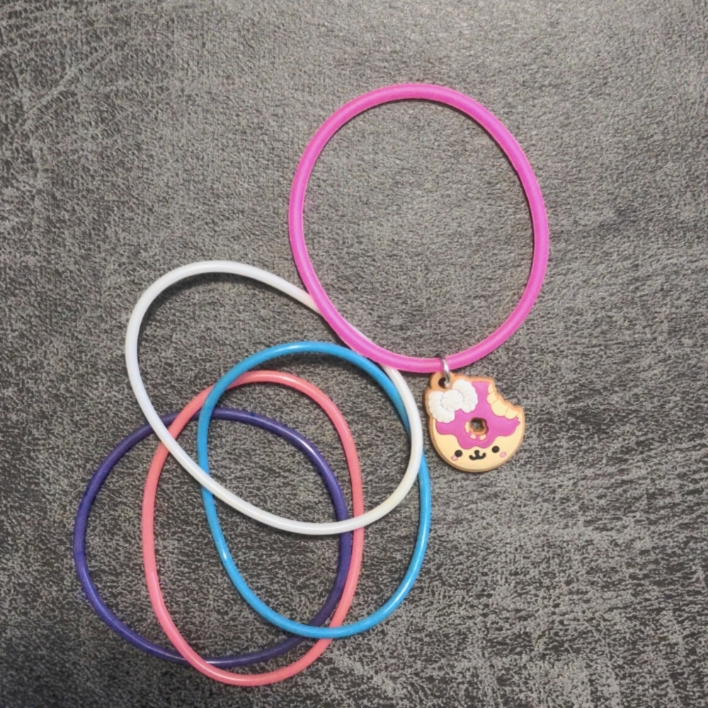 90s Y2K Emo Scene Bracelets x5 Cute & Cool Colors Old School Party Game VTG